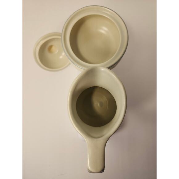 Pfaltzgraff Christmas Heirloom Creamer Sugar Bowl Set Of 2 Retired USA Holly - Picture 3 of 16